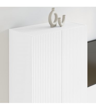 vidaXL TV Wall Cabinet White 59.5 x 31 x 100 cm Engineered Wood