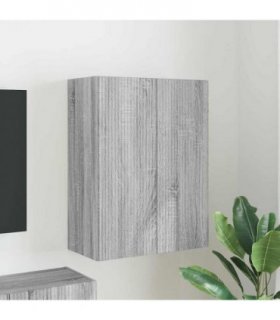 vidaXL TV Wall Cabinet Grey Sonoma 59.5 x 31 x 80 cm Engineered Wood