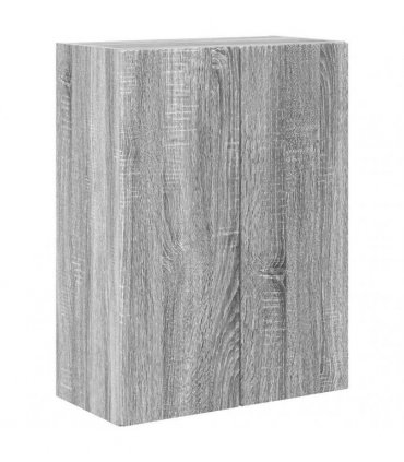 vidaXL TV Wall Cabinet Grey Sonoma 59.5 x 31 x 80 cm Engineered Wood