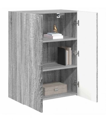 vidaXL TV Wall Cabinet Grey Sonoma 59.5 x 31 x 80 cm Engineered Wood