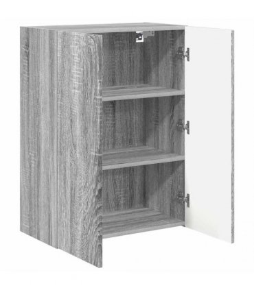 vidaXL TV Wall Cabinet Grey Sonoma 59.5 x 31 x 80 cm Engineered Wood