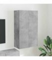 vidaXL TV Wall Cabinet Wall-mounted Concrete Grey 59.5 x 31 x 100 cm