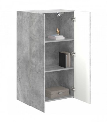 vidaXL TV Wall Cabinet Wall-mounted Concrete Grey 59.5 x 31 x 100 cm