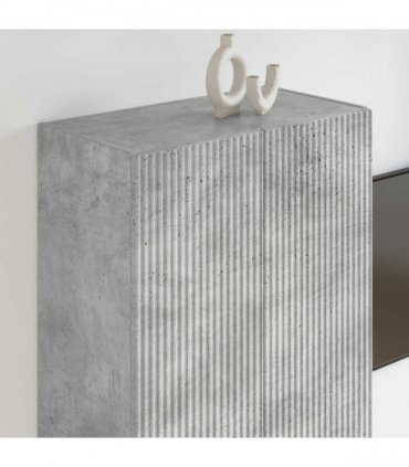 vidaXL TV Wall Cabinet Wall-mounted Concrete Grey 59.5 x 31 x 100 cm