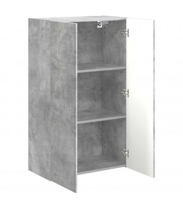 vidaXL TV Wall Cabinet Wall-mounted Concrete Grey 59.5 x 31 x 100 cm
