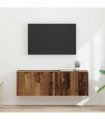 vidaXL TV Wall Cabinet Wall-mounted 2 pcs Old Wood 59.5 x 31 x 40 cm