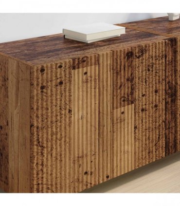 vidaXL TV Wall Cabinet Wall-mounted 2 pcs Old Wood 59.5 x 31 x 40 cm