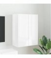 vidaXL TV Wall Cabinet Wall-mounted High Gloss White 59.5 x 31 x 80 cm