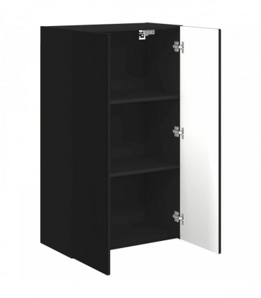 vidaXL TV Wall Cabinet Black 59.5 x 31 x 100 cm Engineered Wood