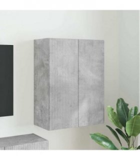 vidaXL TV Wall Cabinet Concrete Grey 59.5 x 31 x 80 cm Engineered Wood