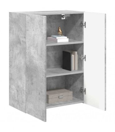 vidaXL TV Wall Cabinet Concrete Grey 59.5 x 31 x 80 cm Engineered Wood