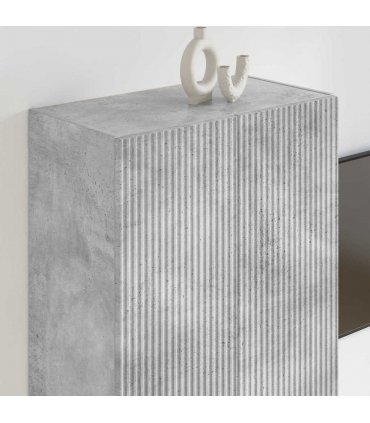 vidaXL TV Wall Cabinet Concrete Grey 59.5 x 31 x 80 cm Engineered Wood