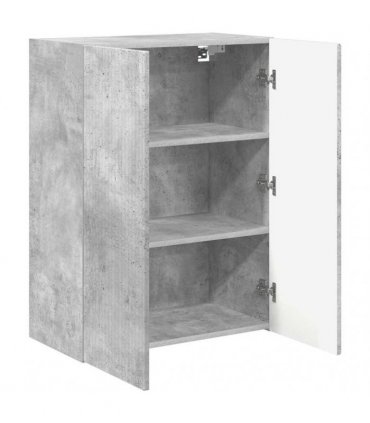 vidaXL TV Wall Cabinet Concrete Grey 59.5 x 31 x 80 cm Engineered Wood