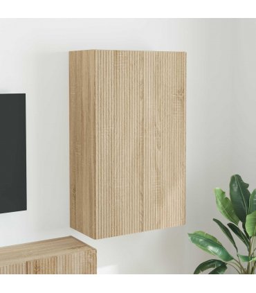 vidaXL TV Wall Cabinet Sonoma Oak 59.5 x 31 x 100 cm Engineered Wood