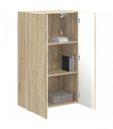 vidaXL TV Wall Cabinet Sonoma Oak 59.5 x 31 x 100 cm Engineered Wood