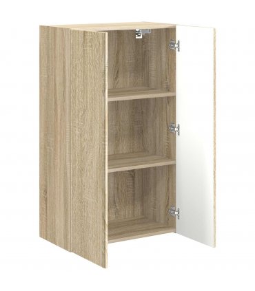vidaXL TV Wall Cabinet Sonoma Oak 59.5 x 31 x 100 cm Engineered Wood
