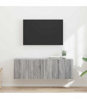 vidaXL TV Wall Cabinet 2 pcs Grey Sonoma 59.5 x 31 x 40 cm