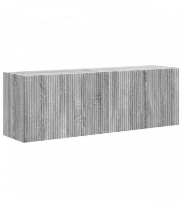 vidaXL TV Wall Cabinet 2 pcs Grey Sonoma 59.5 x 31 x 40 cm