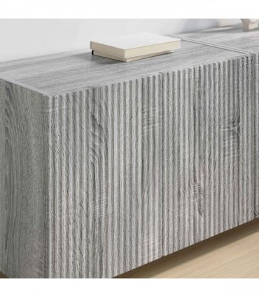 vidaXL TV Wall Cabinet 2 pcs Grey Sonoma 59.5 x 31 x 40 cm