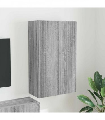 vidaXL TV Wall Cabinet Grey Sonoma 59.5 x 31 x 100 cm Engineered Wood