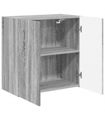 vidaXL TV Wall Cabinet Grey Sonoma 59.5 x 31 x 60 cm Engineered Wood