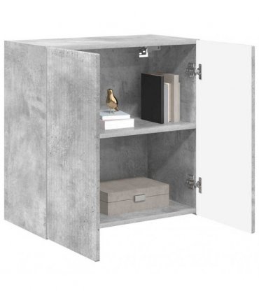 vidaXL TV Wall Cabinet Concrete Grey 59.5 x 31 x 60 cm Engineered Wood