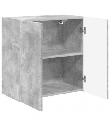 vidaXL TV Wall Cabinet Concrete Grey 59.5 x 31 x 60 cm Engineered Wood