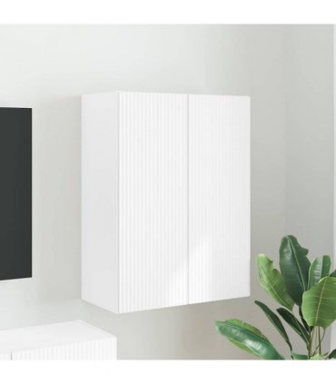 vidaXL TV Wall Cabinet White 59.5 x 31 x 80 cm Engineered Wood