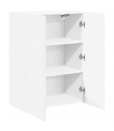 vidaXL TV Wall Cabinet White 59.5 x 31 x 80 cm Engineered Wood