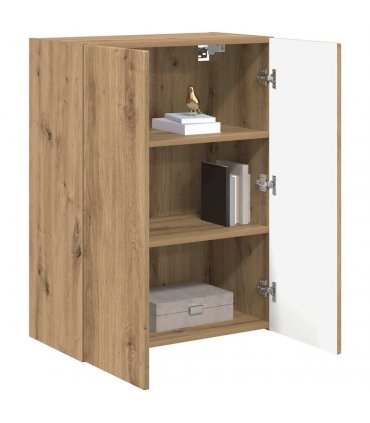 vidaXL TV Wall Cabinet Artisan Oak 59.5 x 31 x 80 cm Engineered Wood