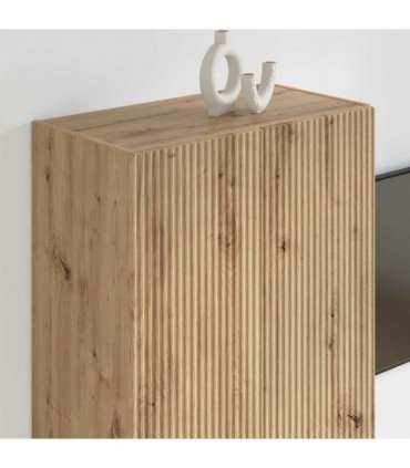 vidaXL TV Wall Cabinet Artisan Oak 59.5 x 31 x 80 cm Engineered Wood