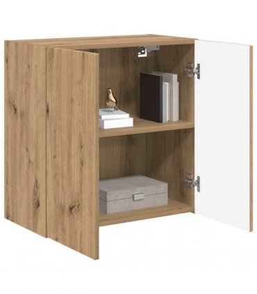 vidaXL TV Wall Cabinet Artisan Oak 59.5 x 31 x 60 cm Engineered Wood