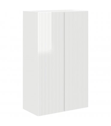 vidaXL TV Wall Cabinet High Gloss White 59.5 x 31 x 100 cm