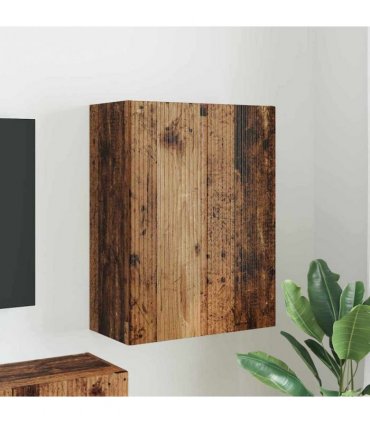 vidaXL TV Wall Cabinet Old Wood 59.5 x 31 x 80 cm Engineered Wood