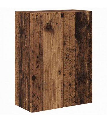 vidaXL TV Wall Cabinet Old Wood 59.5 x 31 x 80 cm Engineered Wood