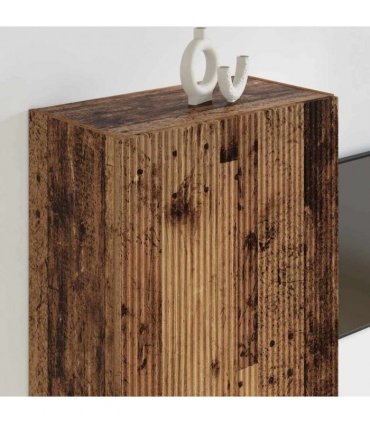 vidaXL TV Wall Cabinet Old Wood 59.5 x 31 x 80 cm Engineered Wood