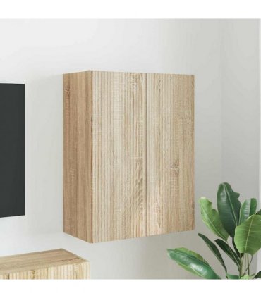 vidaXL TV Wall Cabinet Sonoma Oak 59.5 x 31 x 80 cm Engineered Wood