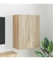 vidaXL TV Wall Cabinet Sonoma Oak 59.5 x 31 x 80 cm Engineered Wood