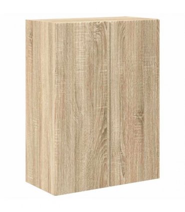 vidaXL TV Wall Cabinet Sonoma Oak 59.5 x 31 x 80 cm Engineered Wood