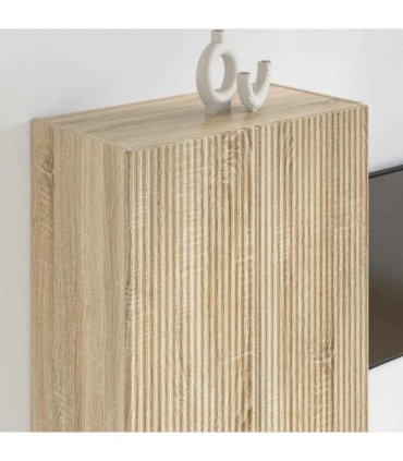 vidaXL TV Wall Cabinet Sonoma Oak 59.5 x 31 x 80 cm Engineered Wood