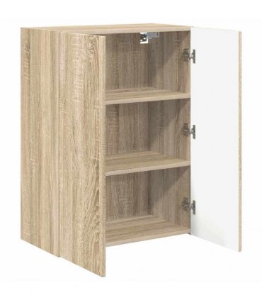 vidaXL TV Wall Cabinet Sonoma Oak 59.5 x 31 x 80 cm Engineered Wood