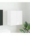 vidaXL TV Wall Cabinet White 59.5 x 31 x 60 cm Engineered Wood