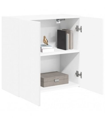 vidaXL TV Wall Cabinet White 59.5 x 31 x 60 cm Engineered Wood