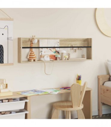vidaXL Magazine Rack Sonoma Oak 100 x 12 x 30 cm Engineered Wood