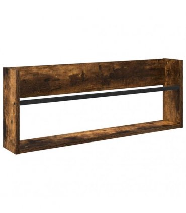 vidaXL Magazine Rack 2 pcs Smoked Oak 80 x 12 x 30 cm Engineered Wood