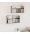 vidaXL Magazine Rack 2 pcs Grey Sonoma 60 x 12 x 30 cm Engineered Wood