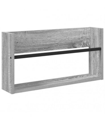 vidaXL Magazine Rack 2 pcs Grey Sonoma 60 x 12 x 30 cm Engineered Wood