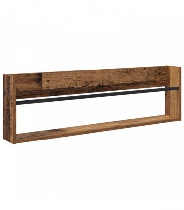 vidaXL Magazine Rack Old Wood 100 x 12 x 30 cm Engineered Wood
