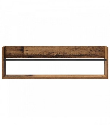 vidaXL Magazine Rack Old Wood 100 x 12 x 30 cm Engineered Wood