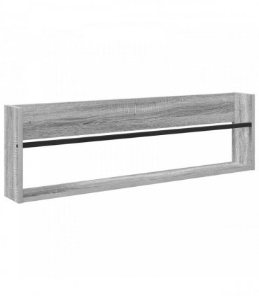 vidaXL Magazine Rack with Shelf 2 pcs Grey Sonoma 100 x 12 x 30 cm
